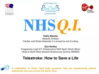 Kathy Blacker Network Director  Cardiac and Stroke Networks in Lancashire and Cumbria  Gus Hartley
