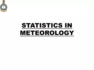 STATISTICS IN METEOROLOGY