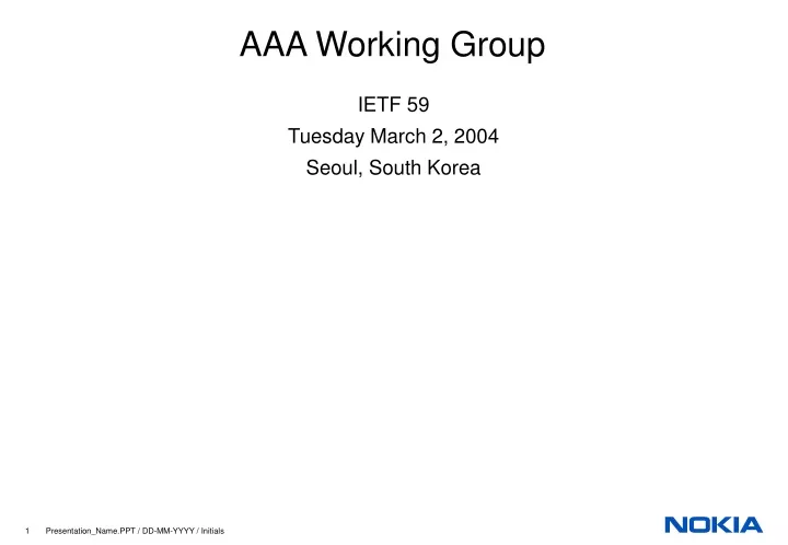 aaa working group