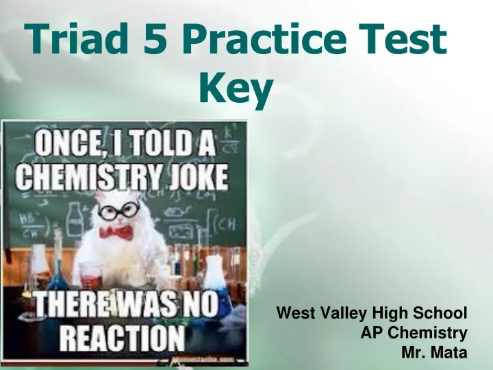 triad 5 practice test key