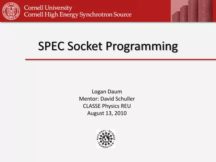 spec socket programming