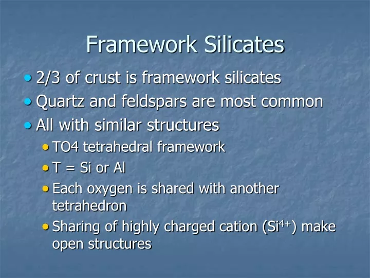 framework silicates
