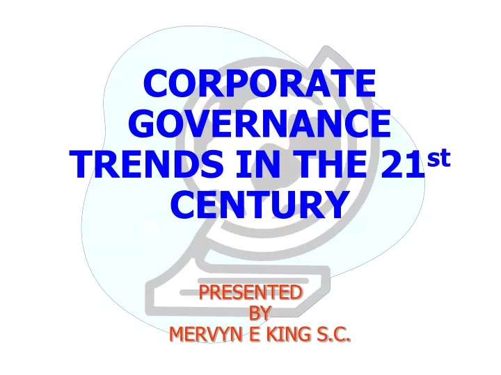 corporate governance trends in the 21 st century