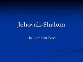 Jehovah-Shalom
