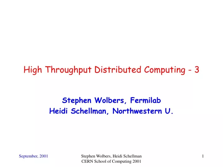 high throughput distributed computing 3