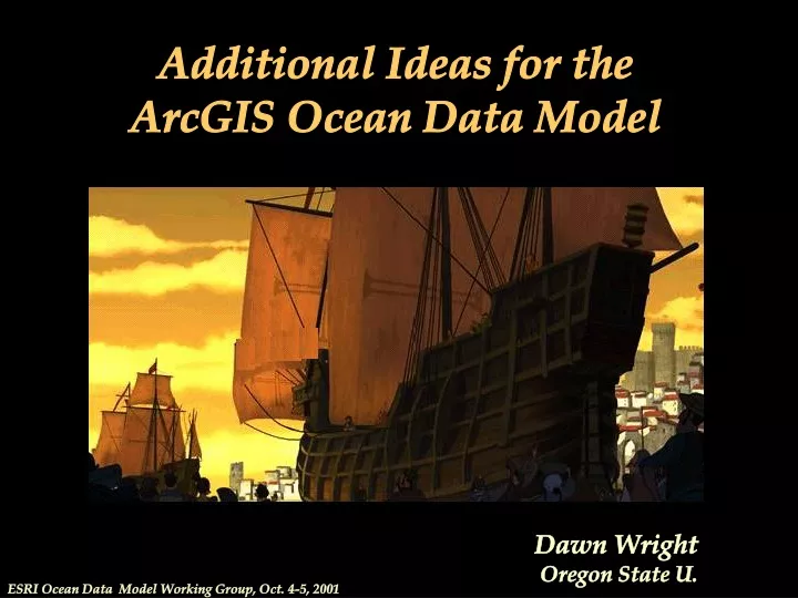 additional ideas for the arcgis ocean data model