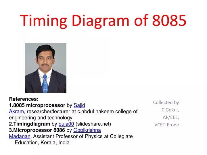 timing diagram of 8085