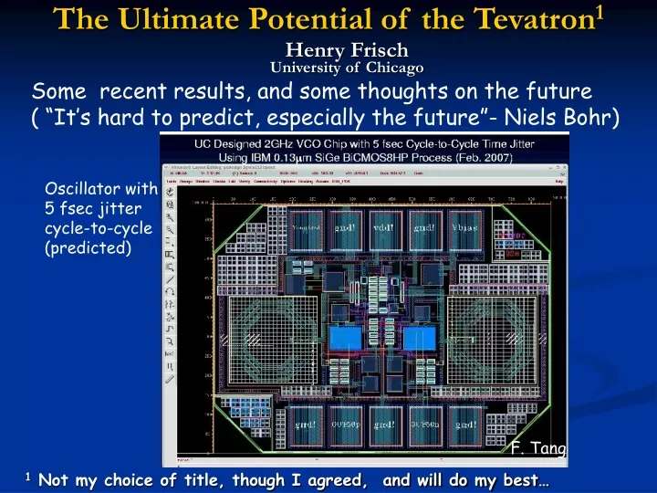 the ultimate potential of the tevatron 1