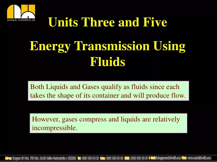 units three and five energy transmission using