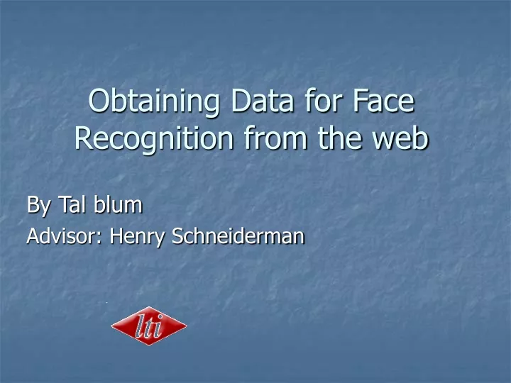 obtaining data for face recognition from the web