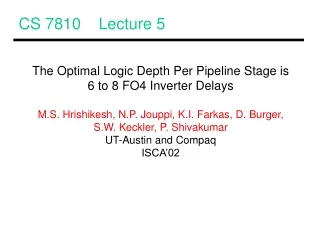 CS 7810    Lecture 5