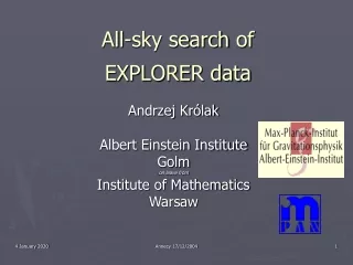 All-sky search  of  EXPLORER d ata