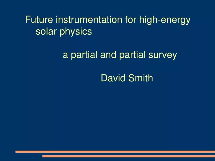 future instrumentation for high energy solar