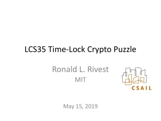 LCS35 Time-Lock Crypto Puzzle