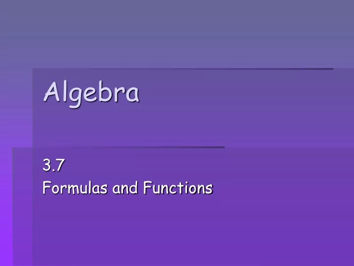 algebra