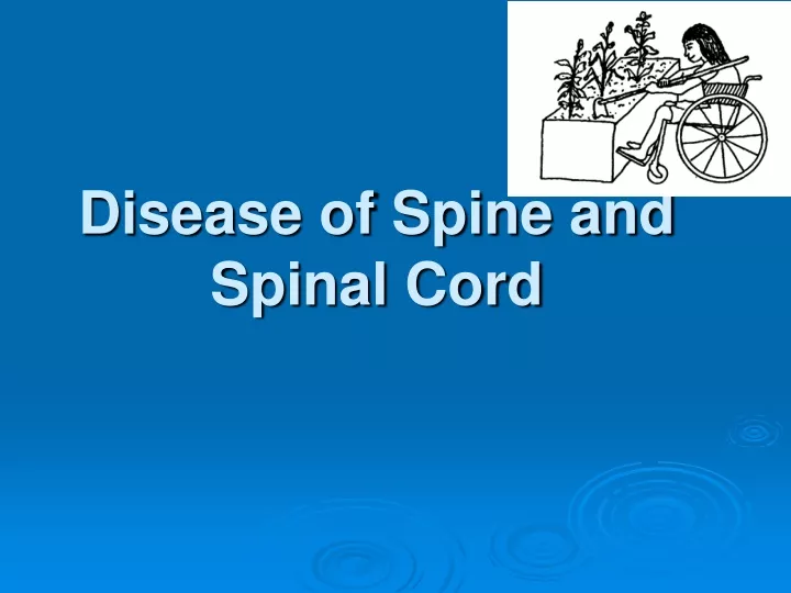 disease of spine and spinal cord