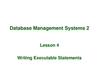Database Management Systems 2