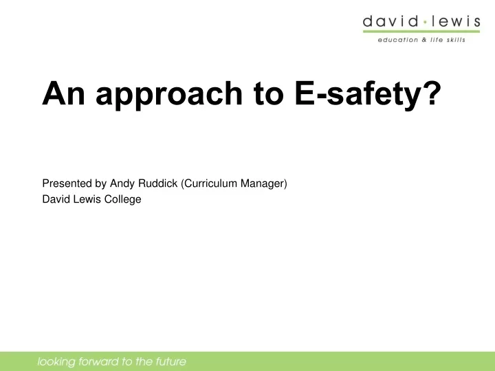 an approach to e safety