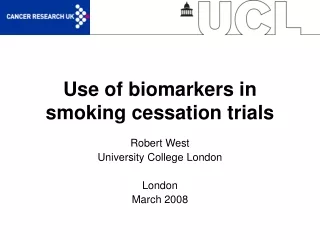 Use of biomarkers in smoking cessation trials