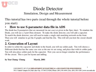 Diode Detector  Simulation, Design and Measurement
