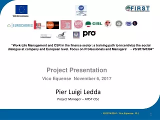 Project Presentation Vico Equense  November 6, 2017