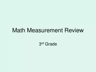 Math Measurement Review
