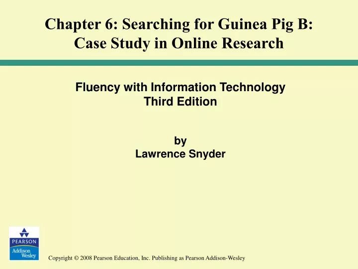chapter 6 searching for guinea pig b case study