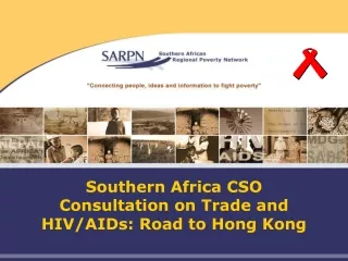 Southern Africa CSO Consultation on Trade and HIV/AIDs: Road to Hong Kong