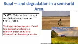 Rural – land degradation in a semi-arid  Area.