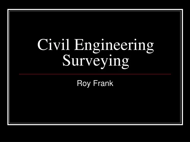 civil engineering surveying