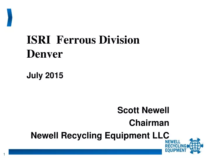 isri ferrous division denver july 2015