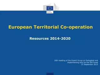 European Territorial Co-operation