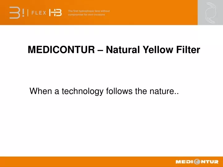medicontur natural yellow filter