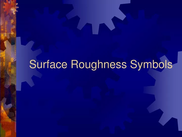 surface roughness symbols