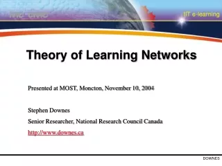 Theory of Learning Networks