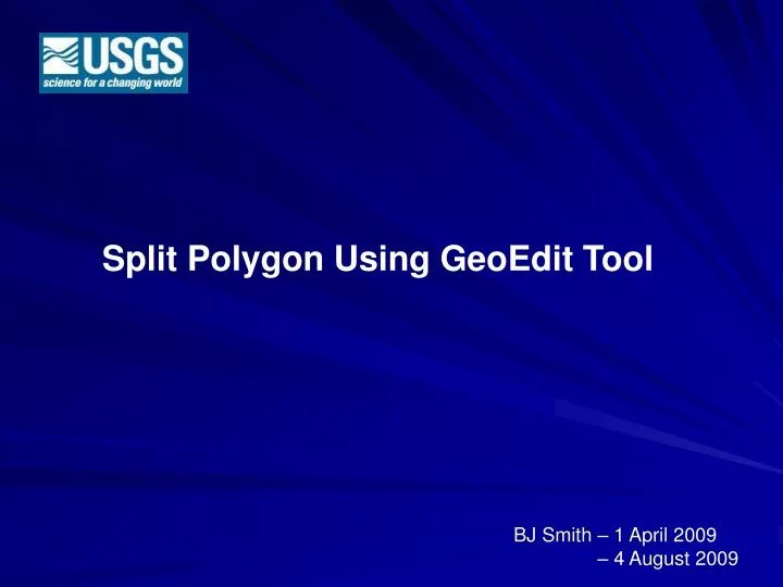 split polygon using geoedit tool