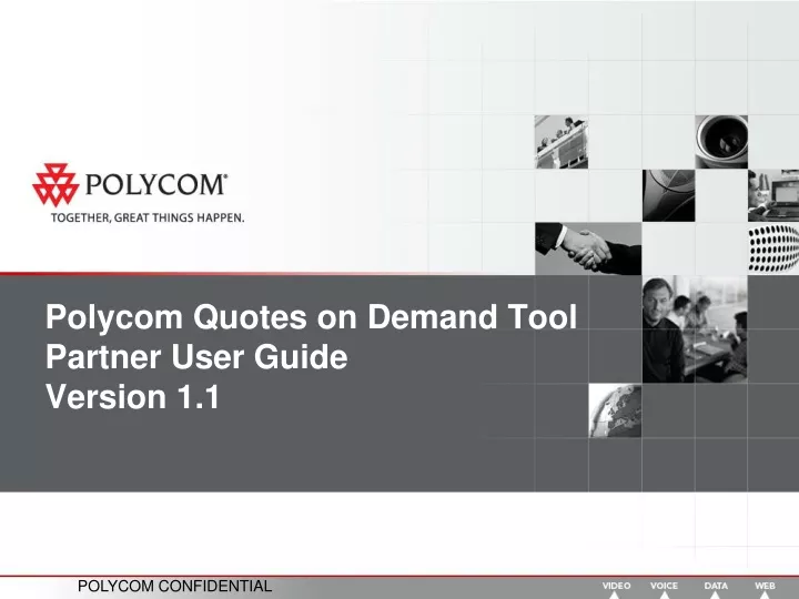 polycom quotes on demand tool partner user guide