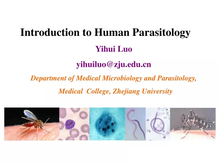 introduction to human parasitology yihui