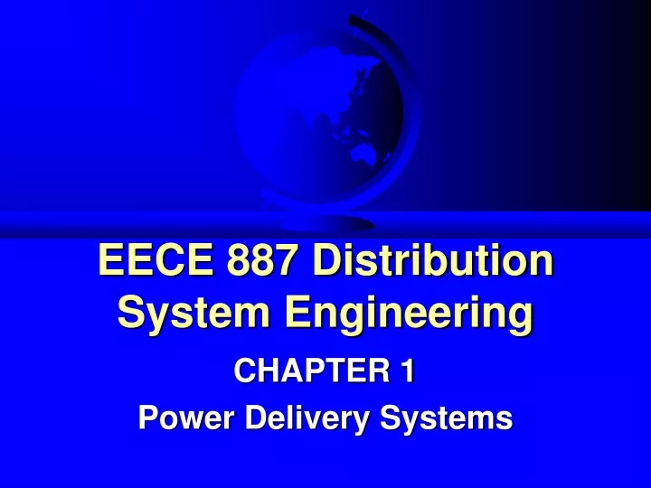 eece 887 distribution system engineering