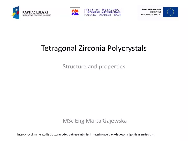 tetragonal zirconia polycrystals