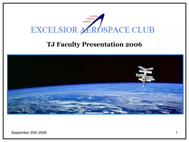 tj faculty presentation 2006