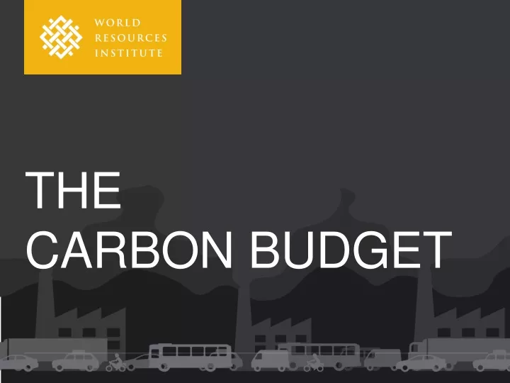 the carbon budget