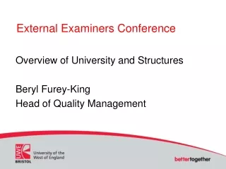 External Examiners Conference