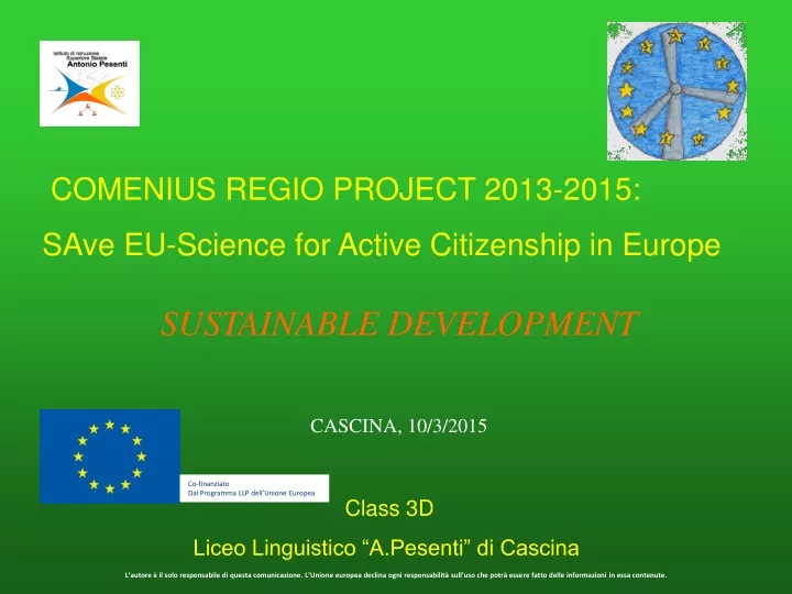 comenius regio project 2013 2015 save eu science