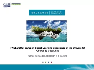 FACEBUOC, an Open Social Learning experience at the Universitat Oberta de Catalunya