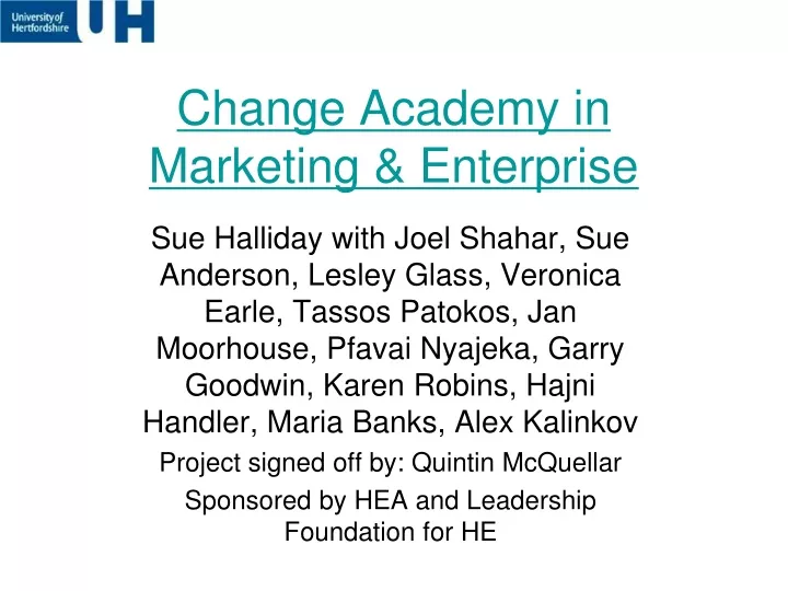change academy in marketing enterprise