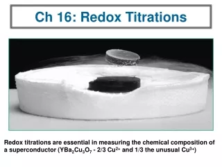 Ch 16: Redox Titrations