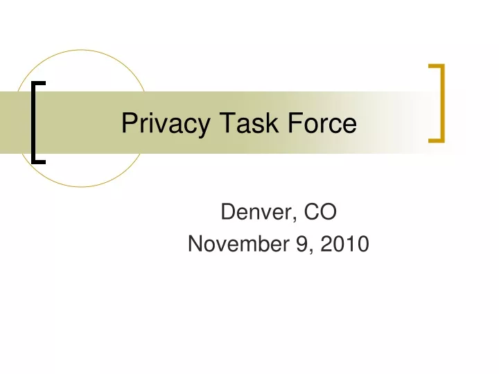 privacy task force