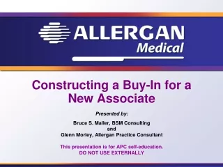 Constructing a Buy-In for a New Associate