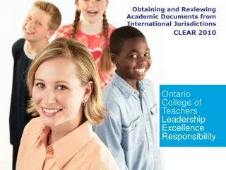Ontario  College of Teachers Leadership Excellence Responsibility